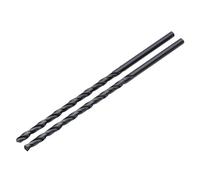 Draper 2pcs Black HSS Long Drill Bit 4.0 x 119mm - 08789 - for Metal, Wood and Plastic