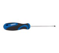 Draper 3.2mm x 75mm Plain Slot Soft Grip Screwdriver | Manual Hand Tool | Flat Head Driver | Chrome Vanadium Steel Blade Screwdriver | 48919
