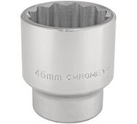 Draper T-MM/B Square Drive 12 Point Socket, Blue, 46 mm