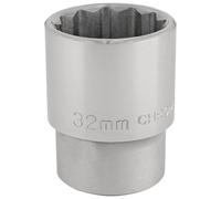 Draper Socket T-MM/B, 3/4" Drive 12‑Point, 32 mm, Blue Polished Finish