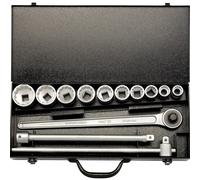Draper 3/4in Drive Elora 13 Piece 12 Point Socket Set Metric Metal Case 00385