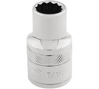 Draper 3/8" Drive Polished Finish Hi Torq Bi Hexagon Socket Imperial 3/8" 7/16"