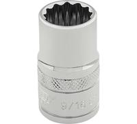 Draper 3/8" Drive Polished Finish Hi Torq Bi Hexagon Socket Imperial 3/8" 9/16"