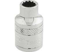 Draper 3/8" Drive Polished Finish Hi Torq Bi Hexagon Socket Metric 3/8" 7mm