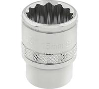 Draper 3/8" Drive Polished Finish Hi Torq Bi Hexagon Socket Metric