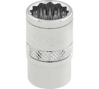 Draper 3/8" Drive Polished Finish Hi Torq Bi Hexagon Socket Metric 3/8" 12mm