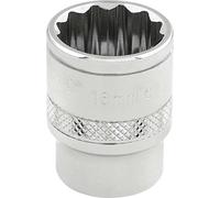 Draper 3/8" Drive Polished Finish Hi Torq Bi Hexagon Socket Metric 3/8" 16mm