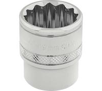 Draper 3/8" Drive Polished Finish Hi Torq Bi Hexagon Socket Metric 3/8" 19mm