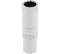 Draper Socket 32822 Hi-Torq 3/8-Inch Square Drive 12-Point Deep Polished Finish 12 mm