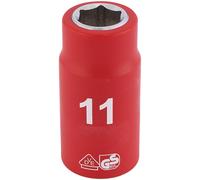 Draper 3/8" Drive VDE Fully Insulated Hexagon Socket Metric 3/8" 11mm