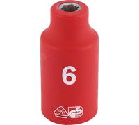 Draper 3/8" Drive VDE Fully Insulated Hexagon Socket Metric 3/8" 6mm