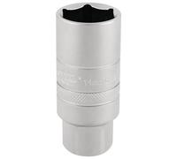 Draper 16777 3/8-Inch Square Drive 14 mm Thread 6 Point Satin Chrome Spark Plug Socket