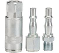 Draper 81295 1/4in Bsp Air Line Coupling Set (3 Piece) per set
