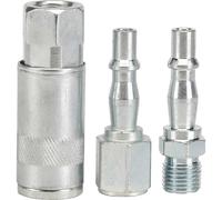 Draper 3 Piece 1/4" BSP Air Line Coupling Adaptor Set