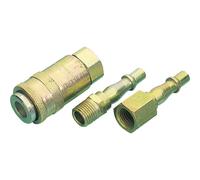 Draper 37844 1/4in Pcl Bsp Air Line Coupling Set (3 Piece) per set