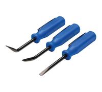 Draper Mini Pry Bar Set 30598 – 3pc 125mm CRV Bars, Straight/27°/55° Blue with Pocket Clip