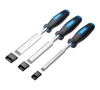 Draper 3 Piece Soft Grip Bevel Edge Wood Chisel Set