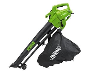 Draper 3000W 3 in 1 Garden Vacuum, Leaf Blower and Shredder Mulcher with Large 35 Litre Collection Bag and Extra Long 12m Cable