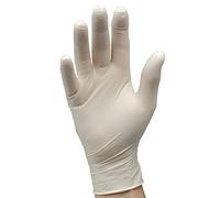 Draper Latex Gloves, Size Medium, White (Box of 100)