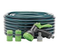 Draper 30m Garden Watering Hose and Spray Gun Kit | Reinforced with Polyester Yarn 12 mm Hose Pipe | 2mm Thickness Heavy Duty PVC Gardening Hose | Long reach | 56447