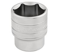 Draper 30mm 1/2"D 6 Point Metric Socket Standard Length Chrome 16620