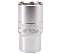 Draper 30mm 6 Point Metric Deep Socket Satin Chrome 1/2"D Knurled Ring 16659
