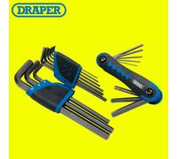 Draper 31144 17 pc Allen Hex Hexagon Key Set Garage Workshop Tool