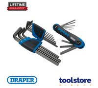 Draper 31144 17 pc Allen Hex Hexagon Key Set Garage Workshop Tool