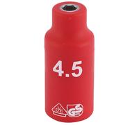 Draper Expert 31156 Fully Insulated Vde Socket 1/4in Sq. Dr. 4.5Mm each