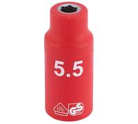 Draper 31237 5.5mm VDE 1/4" Insulated Socket