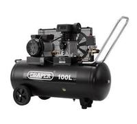 Draper Air Compressor - Belt Drive, 3HP, 100ltr, 230V