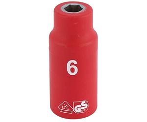 Draper 31258 1/4-Inch Square Drive Metric VDE Socket, 6 mm