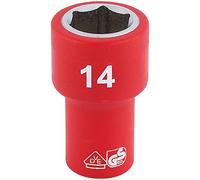 Draper 31492 1/4-Inch Square Drive Metric VDE Socket, 14 mm