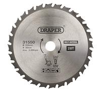 Draper TCT Multi Purpose Circular Saw Blade 255mm 28T 30mm