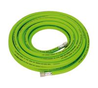 Draper 31734 High Visibility Hybrid Air Hose, 10m x 8mm, 1/4" BSP, Green
