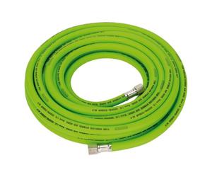 Draper 31734 High Visibility Hybrid Air Hose, 10m x 8mm, 1/4" BSP, Green