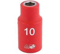Draper 31756 1/2-Inch Square Drive Fully Insulated VDE Socket, 10 mm Size