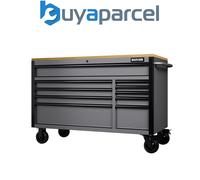 Draper 31760 BUNKER 10 Drawer Workbench Roller Tool Cabinet, 56", Light Grey