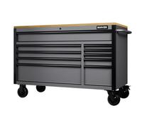 Draper 31760 Bunker 10 Drawer Workbench Roller Tool Cabinet, 56", Light Grey