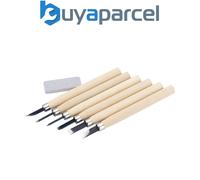 Draper 31777 Wood Carving Set with Sharpening Stone (7 Piece)