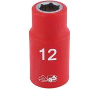 Draper 31785 1/2-Inch Square Drive Fully Insulated VDE Socket, 12 mm Size