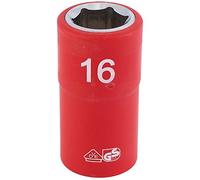Draper 31843 1/2-Inch Square Drive Fully Insulated VDE Socket, 16 mm Size