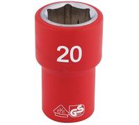 Draper 31882 Expert Expert Fully Insulated VDE Socket, 1/2 Sq. Dr., 20mm H6VDE-M