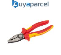 Draper 31918 KNIPEX 03 08 180UKSBE VDE Fully Insulated Combination Pliers, 180mm