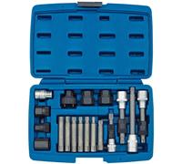 Draper 31921 Expert Alternator Pulley Tool Kit, 18 Pieces