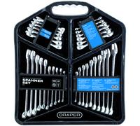 Draper 26697 Metric/AF Hi-Torq Combination Spanner Set, 32 Pieces , Blue