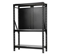 Draper 32478 Bunker 17 Piece Modular 3 Tier Racking With Stainless Steel Shelving And Pegboards, 1500mm