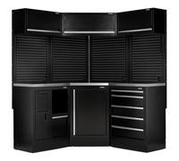 Draper 32521 Bunker 18 Piece Modular Storage Corner Combo With Stainless Steel Worktop, 3454mm