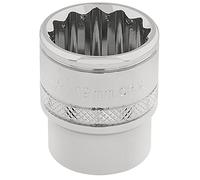 Draper 32797 3/8-Inch Square Drive 12-Point Hi-Torq Metric Socket, 19mm Size