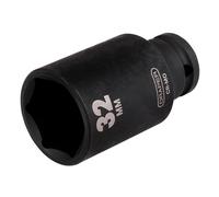 Draper 32mm Deep Impact Socket 1/2" Dr 6 Point Hex Chrome Vanadium Steel 35519